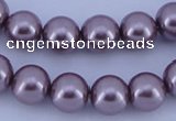 CGL386 5PCS 16 inches 12mm round dyed glass pearl beads wholesale
