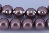 CGL392 10PCS 16 inches 4mm round dyed glass pearl beads wholesale