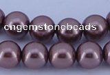 CGL397 5PCS 16 inches 14mm round dyed glass pearl beads wholesale