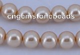 CGL43 10PCS 16 inches 6mm round dyed glass pearl beads wholesale