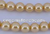 CGL53 10PCS 16 inches 6mm round dyed glass pearl beads wholesale