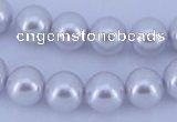 CGL72 10PCS 16 inches 4mm round dyed glass pearl beads wholesale