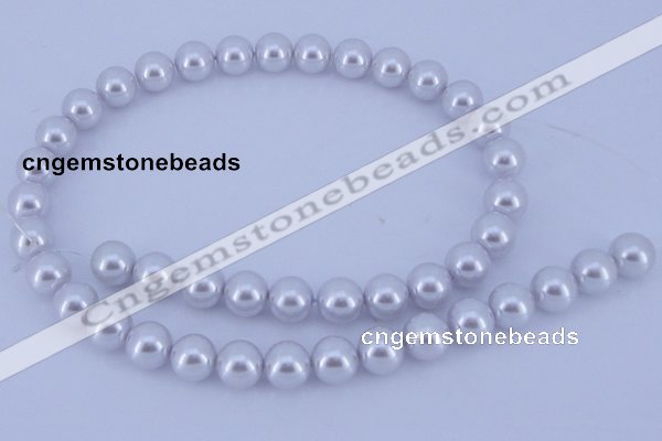 CGL72 10PCS 16 inches 4mm round dyed glass pearl beads wholesale