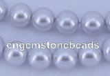 CGL73 10PCS 16 inches 6mm round dyed glass pearl beads wholesale