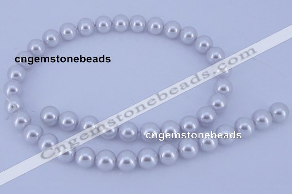 CGL74 10PCS 16 inches 8mm round dyed glass pearl beads wholesale