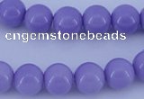 CGL801 10PCS 16 inches 6mm round heated glass pearl beads wholesale