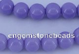 CGL803 5PCS 16 inches 10mm round heated glass pearl beads wholesale