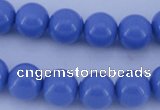 CGL806 10PCS 16 inches 4mm round heated glass pearl beads wholesale