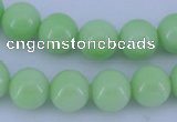 CGL818 10PCS 16 inches 4mm round heated glass pearl beads wholesale