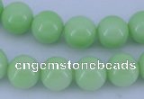 CGL819 10PCS 16 inches 6mm round heated glass pearl beads wholesale