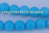 CGL826 10PCS 16 inches 8mm round heated glass pearl beads wholesale