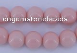 CGL830 10PCS 16 inches 4mm round heated glass pearl beads wholesale