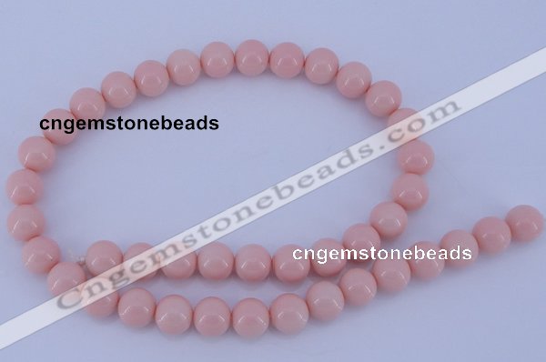 CGL832 10PCS 16 inches 8mm round heated glass pearl beads wholesale