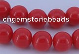 CGL843 10PCS 16 inches 6mm round heated glass pearl beads wholesale