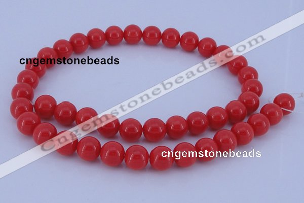 CGL843 10PCS 16 inches 6mm round heated glass pearl beads wholesale