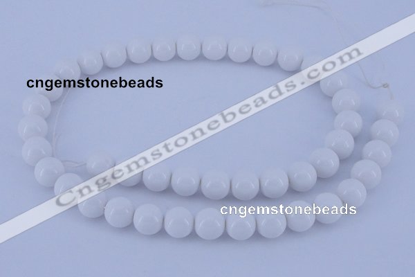 CGL858 5PCS 16 inches 12mm round heated glass pearl beads wholesale
