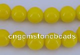 CGL861 10PCS 16 inches 6mm round heated glass pearl beads wholesale