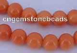 CGL868 10PCS 16 inches 8mm round heated glass pearl beads wholesale