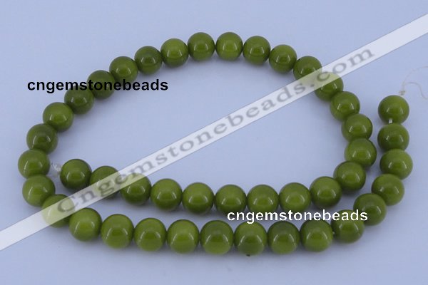 CGL872 10PCS 16 inches 4mm round heated glass pearl beads wholesale