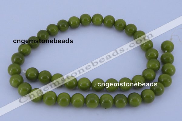 CGL873 10PCS 16 inches 6mm round heated glass pearl beads wholesale