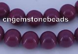 CGL878 10PCS 16 inches 4mm round heated glass pearl beads wholesale