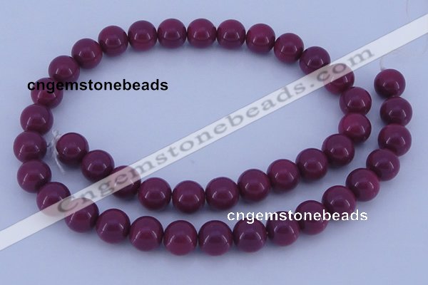 CGL878 10PCS 16 inches 4mm round heated glass pearl beads wholesale