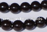 CGL897 10PCS 16 inches 6mm round heated glass pearl beads wholesale