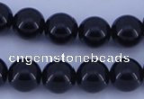 CGL903 10PCS 16 inches 6mm round heated glass pearl beads wholesale