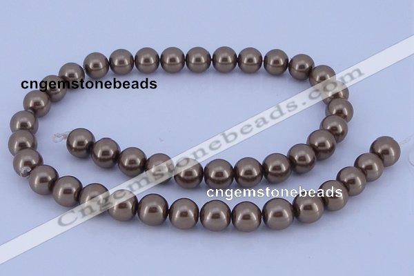 CGL92 10PCS 16 inches 4mm round dyed glass pearl beads wholesale