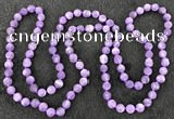 CGN1000 8mm round matte amethyst 108 beads mala necklaces