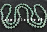 CGN1003 8mm round matte green aventurine 108 beads mala necklaces