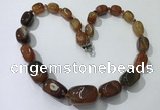 CGN102 20 inches 10*15mm - 20*30mm nuggets agate gemstone necklaces