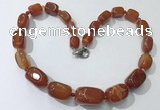 CGN104 20 inches 10*15mm - 20*30mm nuggets agate gemstone necklaces