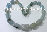 CGN106 20 inches 10*15mm - 20*30mm nuggets agate gemstone necklaces