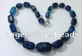 CGN107 20 inches 10*15mm - 20*30mm nuggets agate gemstone necklaces