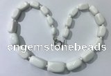 CGN121 22 inches 10*14mm - 20*30mm nuggets white porcelain necklaces