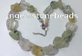 CGN145 19.5 inches 10*14mm - 20*30mm nuggets mixed quartz necklaces