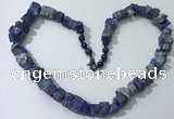 CGN163 18.5 inches 12*16mm - 13*18mm nuggets lapis lazuli necklaces