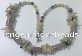 CGN303 27.5 inches chinese crystal & mixed quartz beaded necklaces