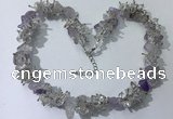 CGN401 19.5 inches chinese crystal & light amethyst chips beaded necklaces