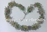 CGN405 19.5 inches chinese crystal & mixed quartz chips beaded necklaces