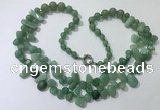 CGN543 27 inches fashion green aventurine beaded necklaces