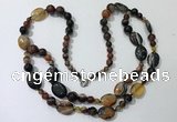 CGN549 23.5 inches striped agate gemstone beaded necklaces