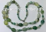 CGN587 23.5 inches striped agate gemstone beaded necklaces