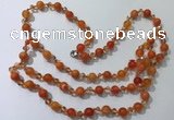 CGN654 22 inches chinese crystal & striped agate beaded necklaces