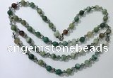 CGN658 22 inches chinese crystal & striped agate beaded necklaces