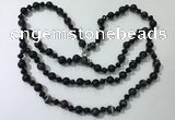 CGN659 22 inches chinese crystal & striped agate beaded necklaces