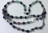 CGN662 22 inches chinese crystal & striped agate beaded necklaces