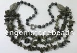 CGN677 22 inches stylish labradorite gemstone beaded necklaces