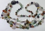 CGN681 23.5 inches chinese crystal & mixed gemstone beaded necklaces